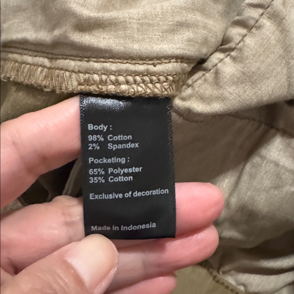 Huckberry Flint & Tinder 365 Chino 7” Short Khaki Stretch Cotton Preppy-34 - Picture 7 of 8